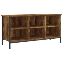 Atlanta Shoe Storage Bench 6 Compartments In Smoked Oak