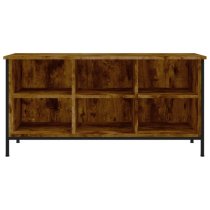 Atlanta Shoe Storage Bench 6 Compartments In Smoked Oak