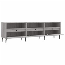 Bonn Wooden TV Stand With 3 Drawers In Grey Sonoma Oak