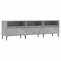 Bonn Wooden TV Stand With 3 Drawers In Concrete Effect