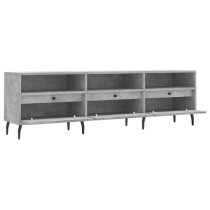 Bonn Wooden TV Stand With 3 Drawers In Concrete Effect