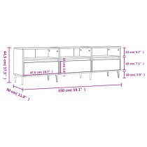 Bonn Wooden TV Stand With 3 Drawers In White