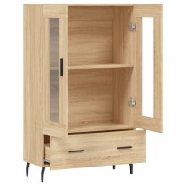 Derby Display Cabinet With 2 Doors 1 Drawer In Sonoma Oak