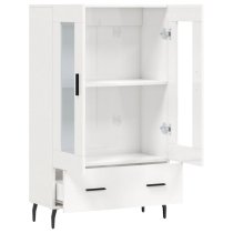 Derby High Gloss Display Cabinet With 2 Doors 1 Drawer In White