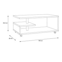 Barletta Wooden G-Shape Coffee Table In Sonoma Oak