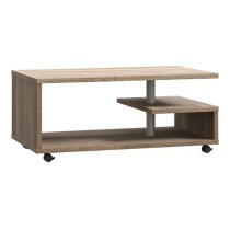 Barletta Wooden G-Shape Coffee Table In Antique Oak