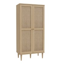 Cassis Wooden Wardrobe With 2 Doors In Light Oak Effect