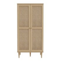 Cassis Wooden Wardrobe With 2 Doors In Light Oak Effect