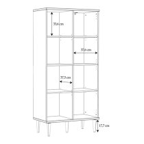 Cassis Wooden Wardrobe With 2 Doors In Light Oak Effect