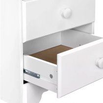 Naxos Wooden Bedside Cabinet 3 Drawers In White