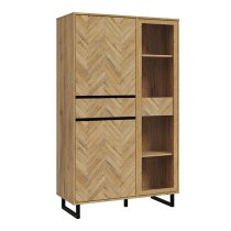 Narva Wooden Display Cabinet In Spica Oak