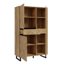 Narva Wooden Display Cabinet In Spica Oak