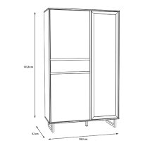 Narva Wooden Display Cabinet In Spica Oak