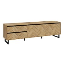 Narva Wooden TV Stand 1 Door 2 Drawers In Spica Oak