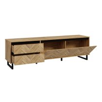 Narva Wooden TV Stand 1 Door 2 Drawers In Spica Oak