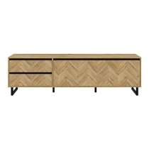 Narva Wooden TV Stand 1 Door 2 Drawers In Spica Oak