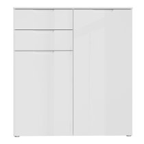 Salter High Gloss Sideboard 2 Doors 2 Drawers In White