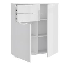 Salter High Gloss Sideboard 2 Doors 2 Drawers In White