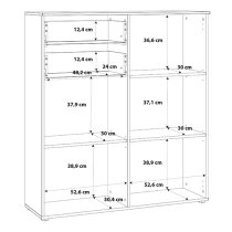 Salter High Gloss Sideboard 2 Doors 2 Drawers In White