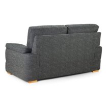 Berla Fabric 2 Seater Sofa With Wooden Legs In Slate