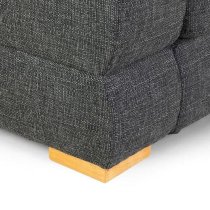 Berla Fabric 2 Seater Sofa With Wooden Legs In Slate