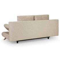 Alaro Plush Velvet 3 Seater Sofabed In Mocha