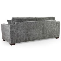 Accra Velvet 4 Seater Sofa With Solid Wood Frame In Grey