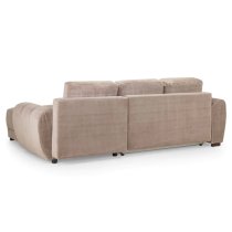 Ambon Plush Velvet Corner Sofabed Universal In Mocha