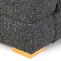 Berla Fabric Corner Sofa Left Hand With Wooden Legs In Slate