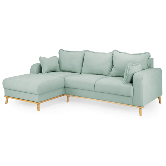 Buxton Fabric Left Hand Corner Sofa In Blue