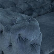 Cala Plush Velvet Armchair In Deep Ocean