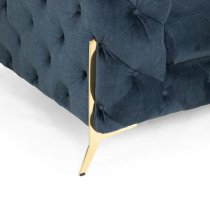 Cala Plush Velvet Armchair In Deep Ocean