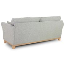 Delft Fabric 4 Seater Sofa With Wooden Frame In Grey