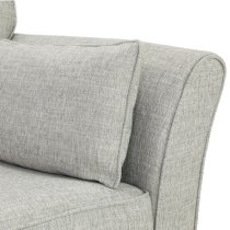 Delft Fabric 4 Seater Sofa With Wooden Frame In Grey