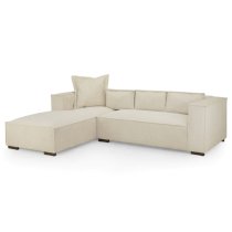 Charlie Fabric Corner Sofa Left Hand In Natural