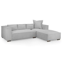 Charlie Fabric Corner Sofa Right Hand In Grey