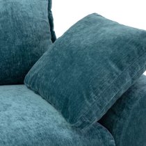 Calais Large Velvet Corner Sofa In Teal