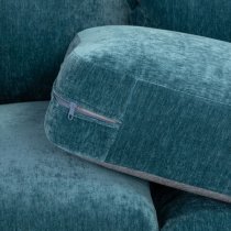 Calais Large Velvet Corner Sofa In Teal