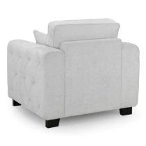 Grazed Fabric Armchair In Light Grey