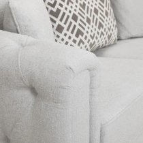 Grazed Fabric 2 Seater Sofa In Light Grey