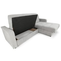 Kira Fabric Sofa Bed Corner In Grey