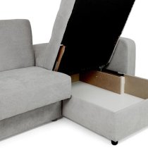 Kira Fabric Sofa Bed Corner In Grey