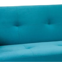 Kira Plush Velvet Sofa Bed Corner In Teal