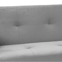 Kira Plush Velvet Sofa Bed Corner In Grey