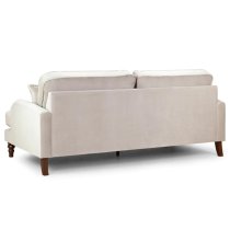 Robert Plush Velvet 4 Seater Sofa In Beige