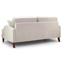 Robert Plush Velvet 3 Seater Sofa In Beige