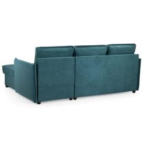 Melina Fabric Corner Sofa Bed In Teal