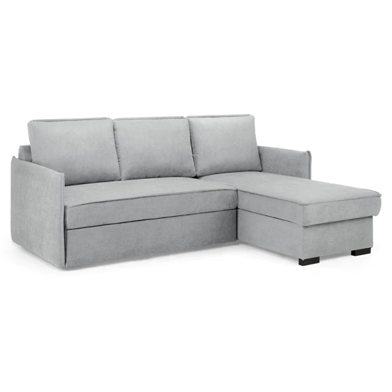 Melina Fabric Corner Sofa Bed In Grey