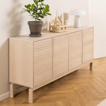 Labasa Sideboard 4 Doors In White Pigmented Oiled Oak