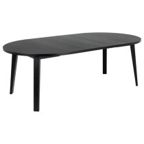 Alisto Wooden Extending Dining Table Round In Matt Black